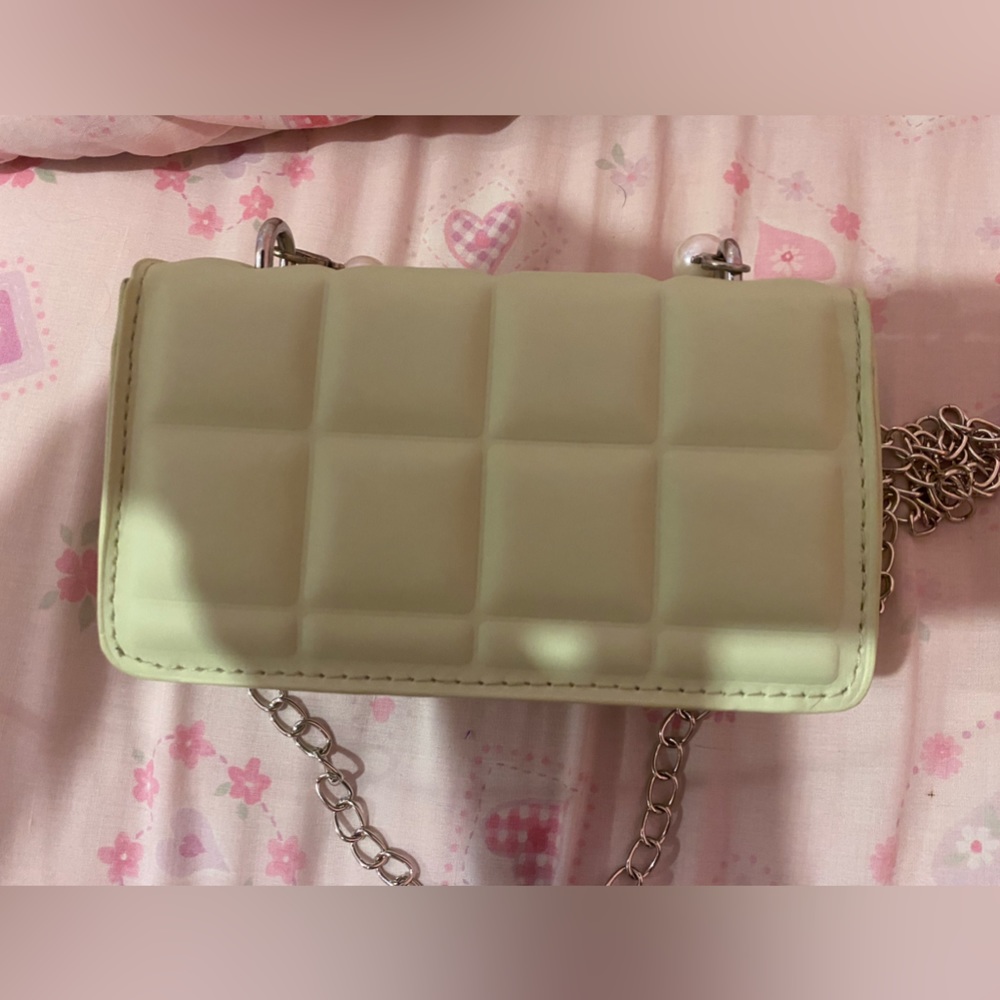 - Shein/ Mini faux pearl beaded flap chain square bag - Picture 10 of 10